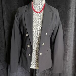 Nicole Miller Black Double-Breasted Blazer